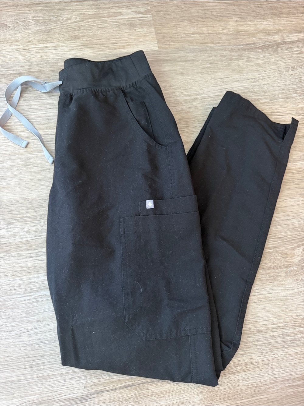 Figs Black Slim Scrub Pants with Utility Pockets